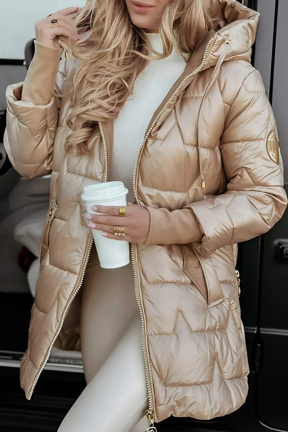 Varel | Cappotto invernale elegante con cappuccio foderato