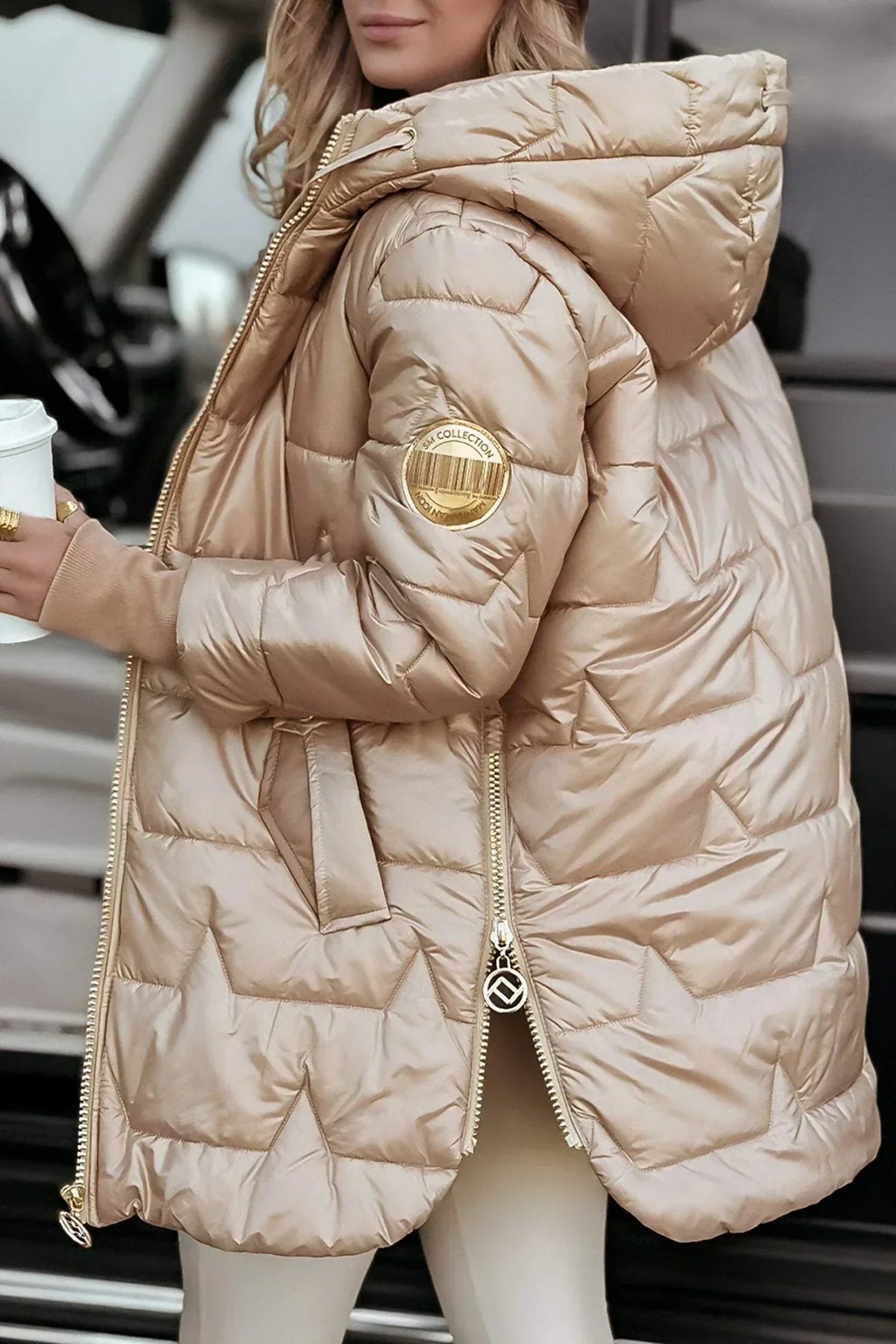 Varel | Cappotto invernale elegante con cappuccio foderato