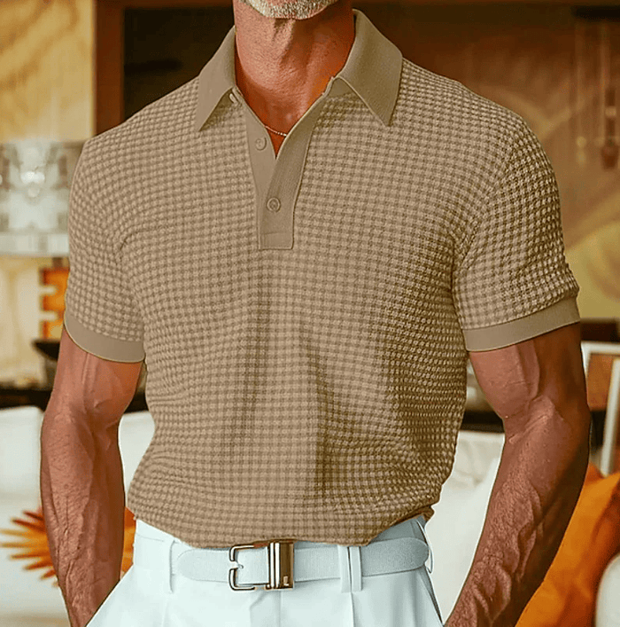 Varel | Polo con motivo a quadri e texture
