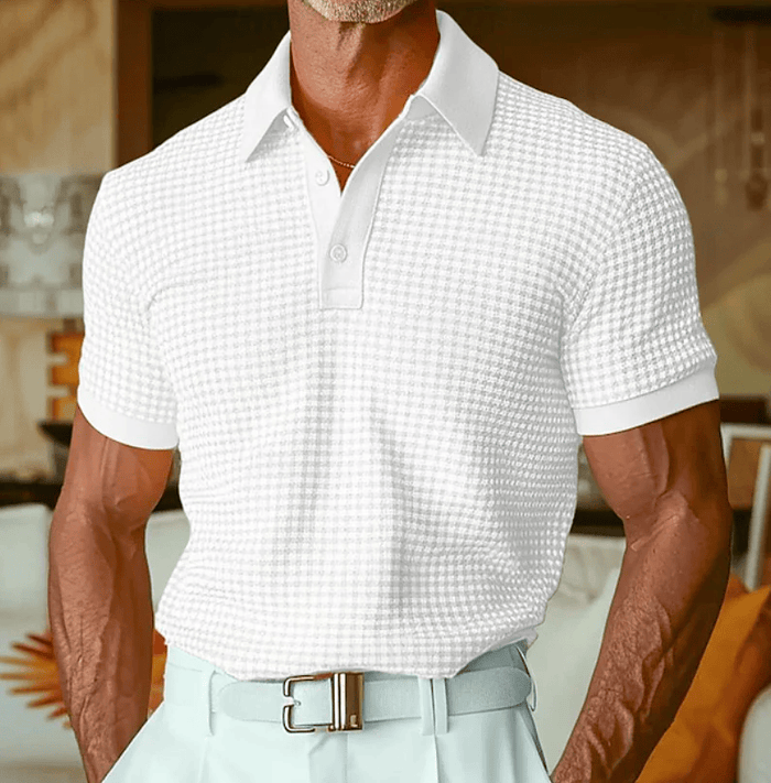 Varel | Polo con motivo a quadri e texture
