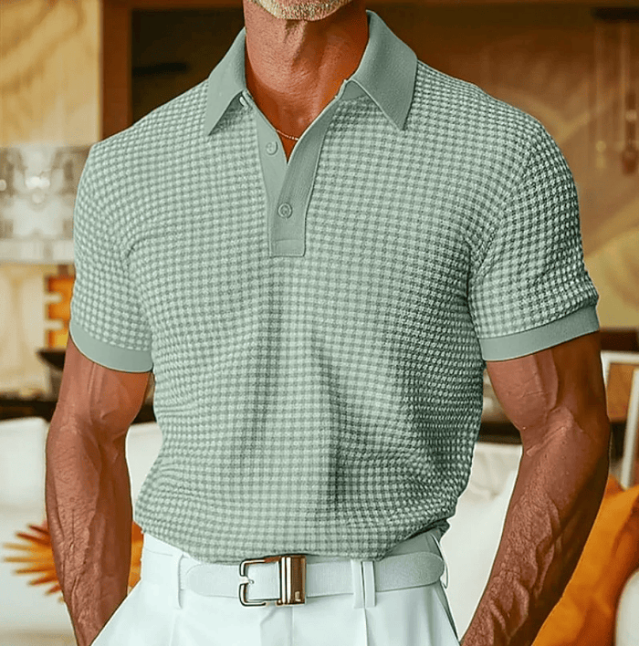 Varel | Polo con motivo a quadri e texture