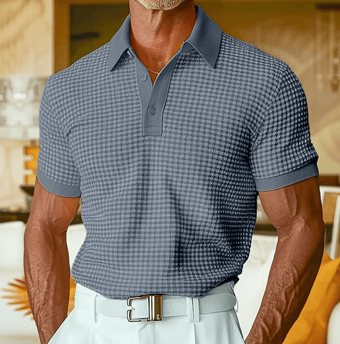 Varel | Polo con motivo a quadri e texture