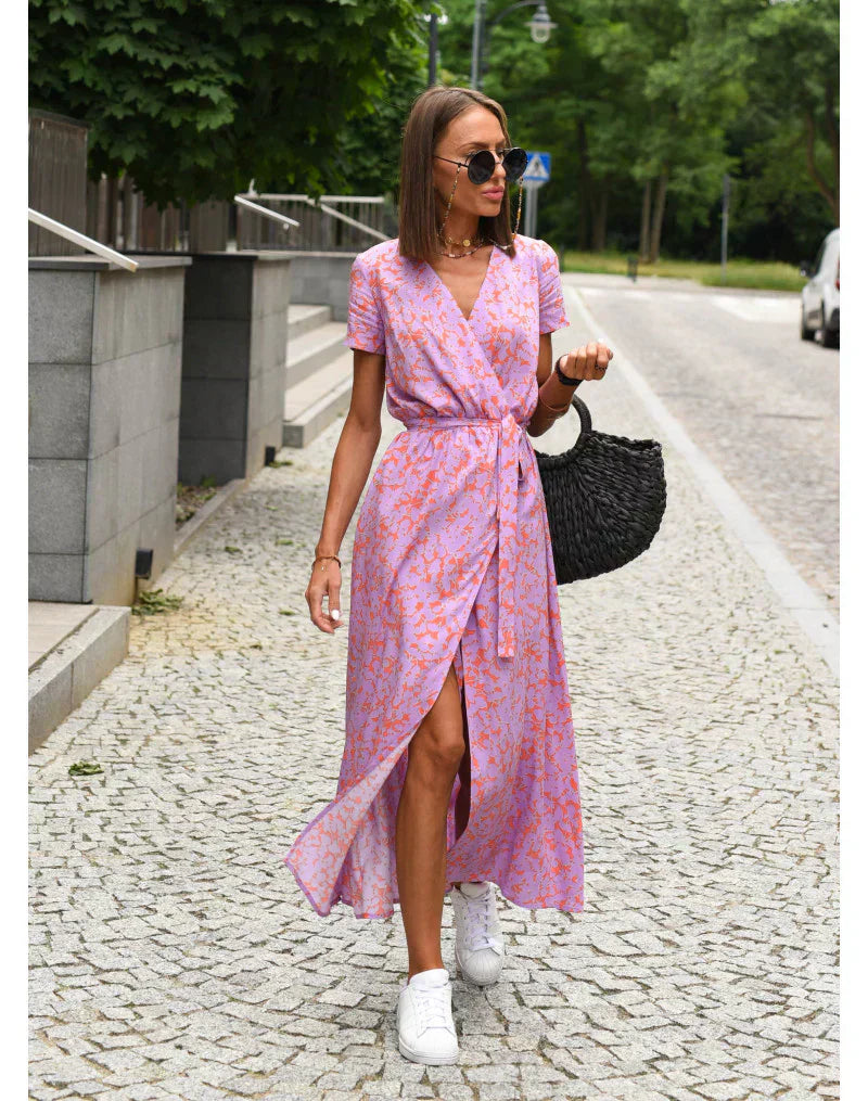 Varel | Abito elegante con scollatura a V e vestibilità modellante
