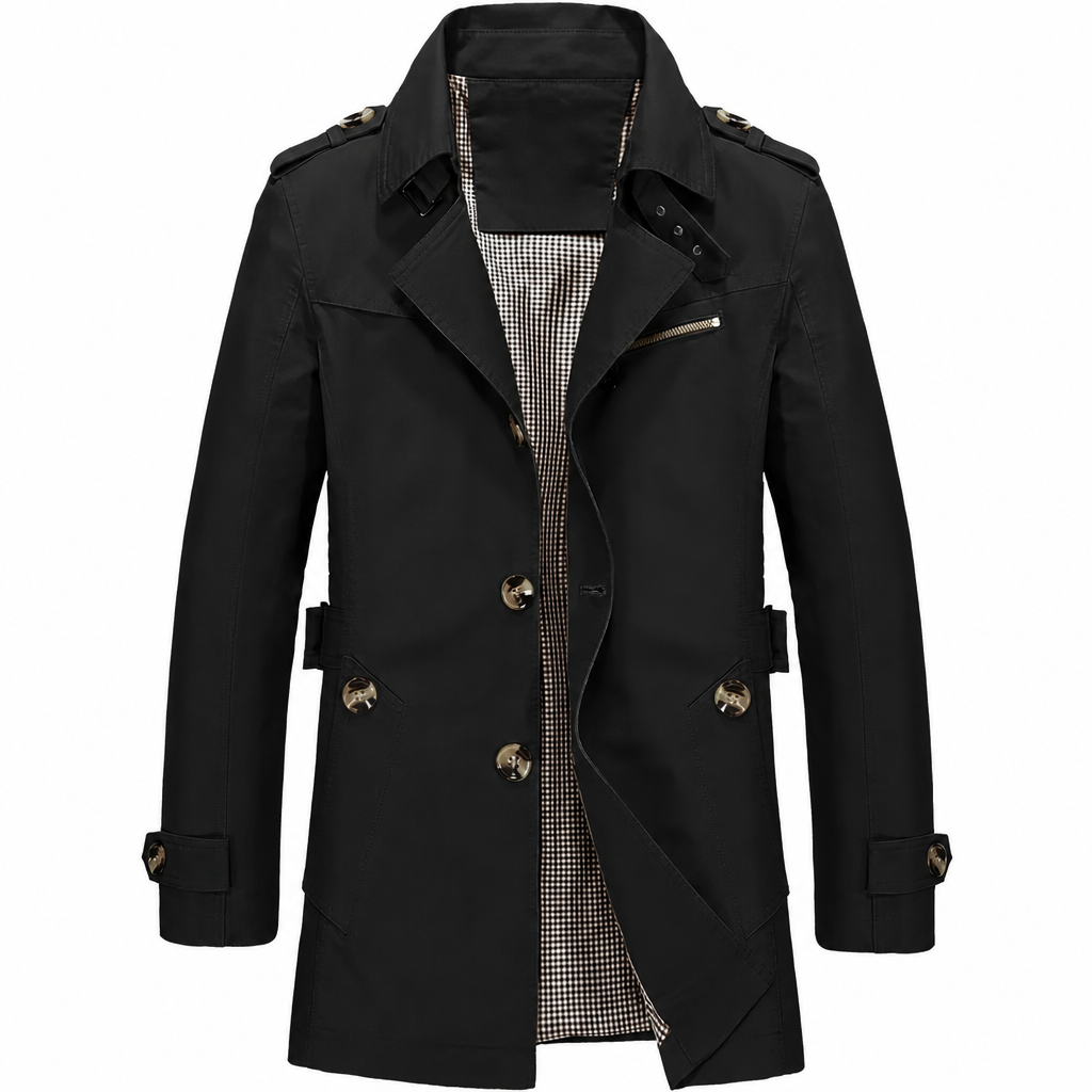 Varel | Cappotto corto con colletto aperto e chiusura con bottoni