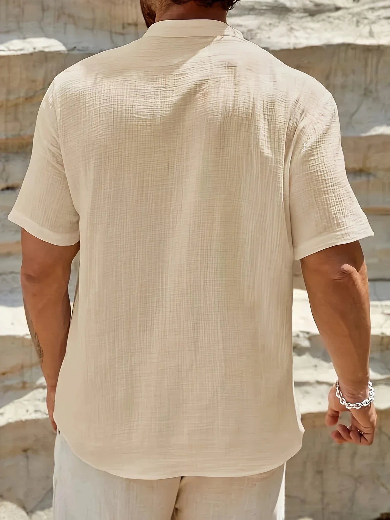 Varel | Camicia estiva elegante con colletto alto