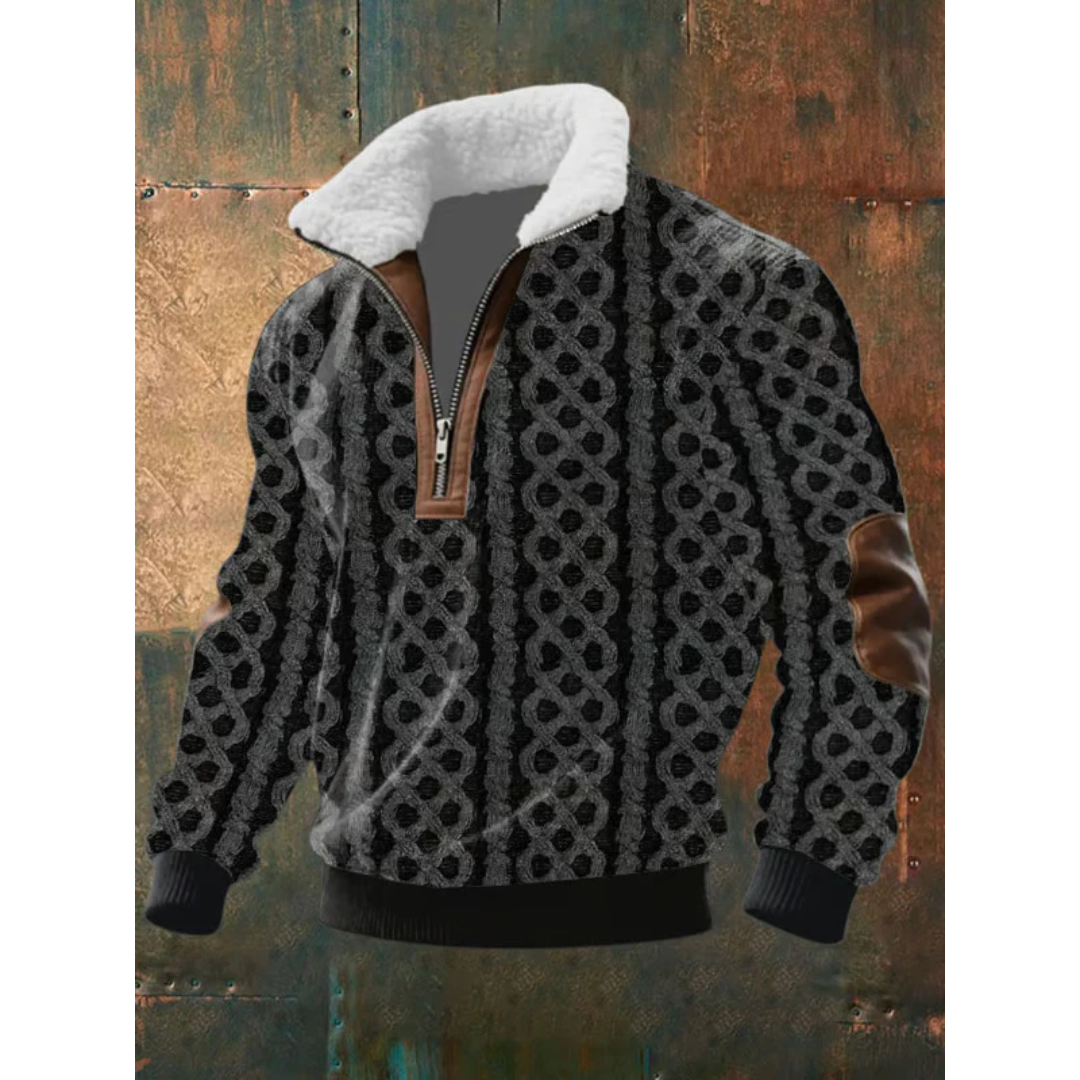 Varel | Maglione in pile con zip e collo alto
