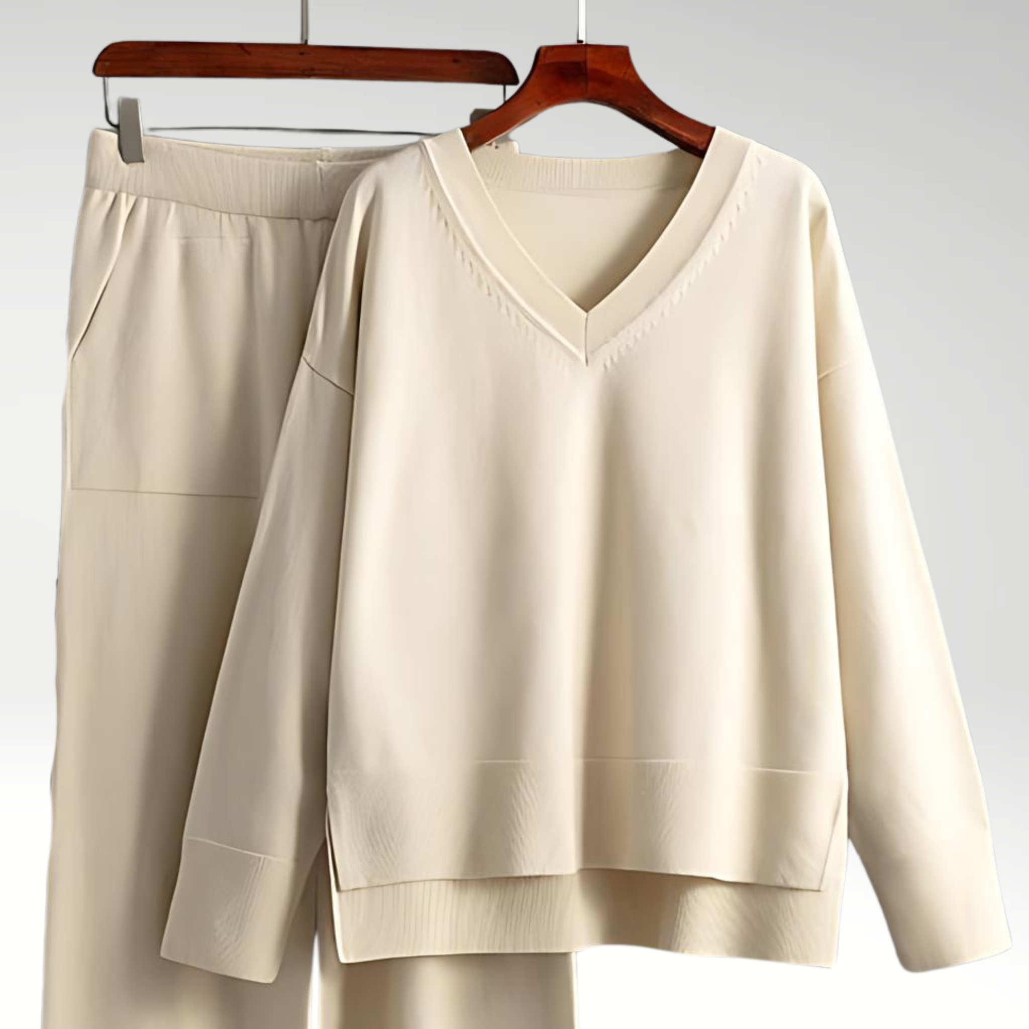 Varel | Completo di lusso a due pezzi con scollo a V