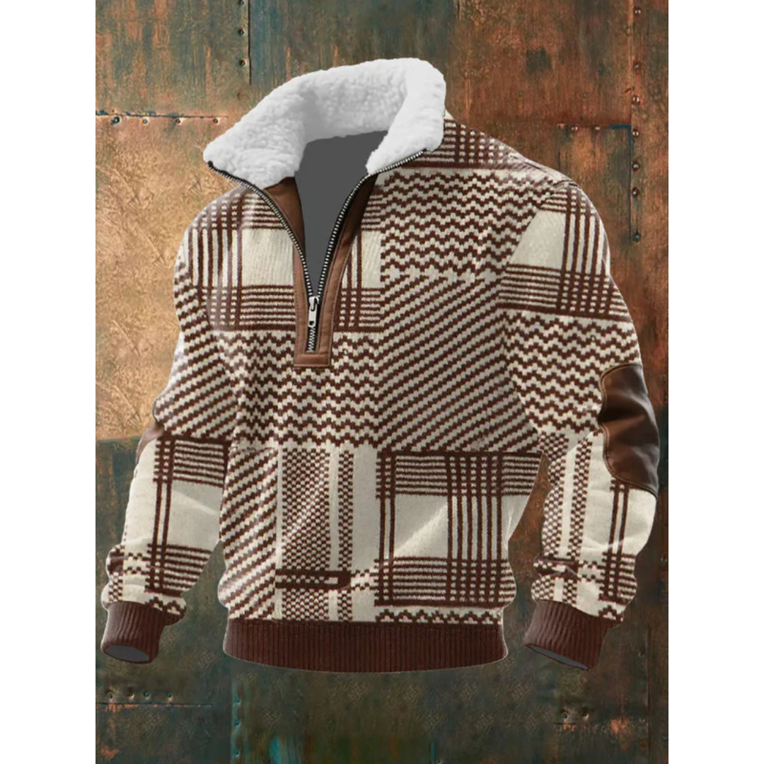 Varel | Maglione in pile con zip e collo alto