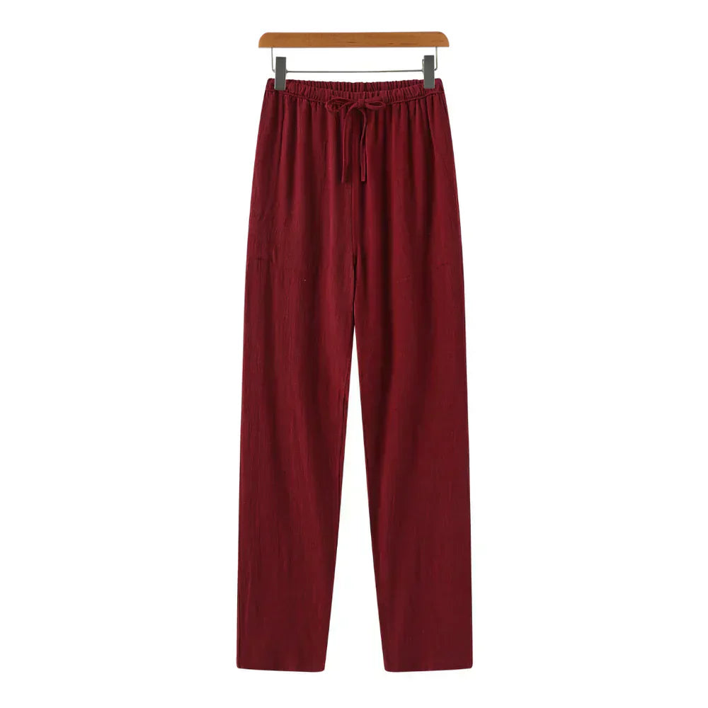 Varel | Pantaloni slim in lino