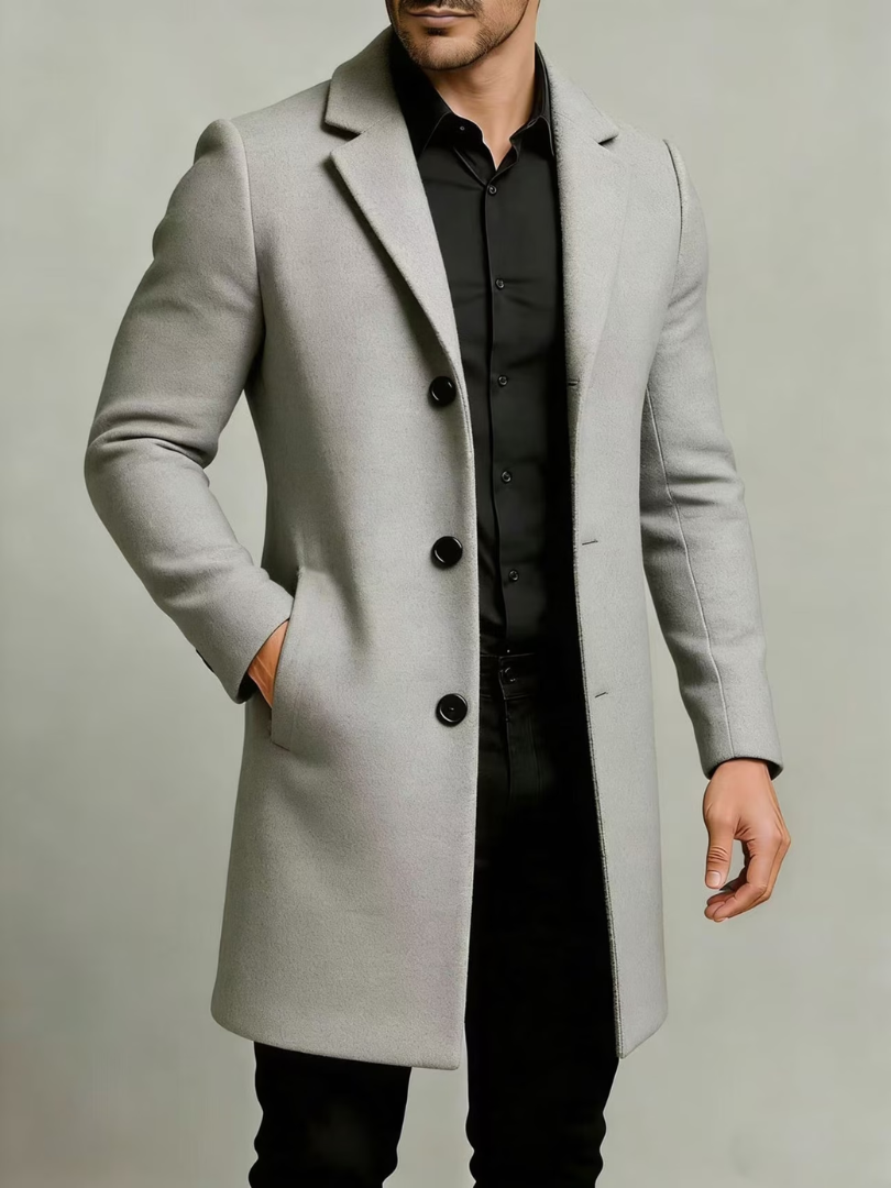 Varel | Cappotto con colletto, bottoni e maniche lunghe