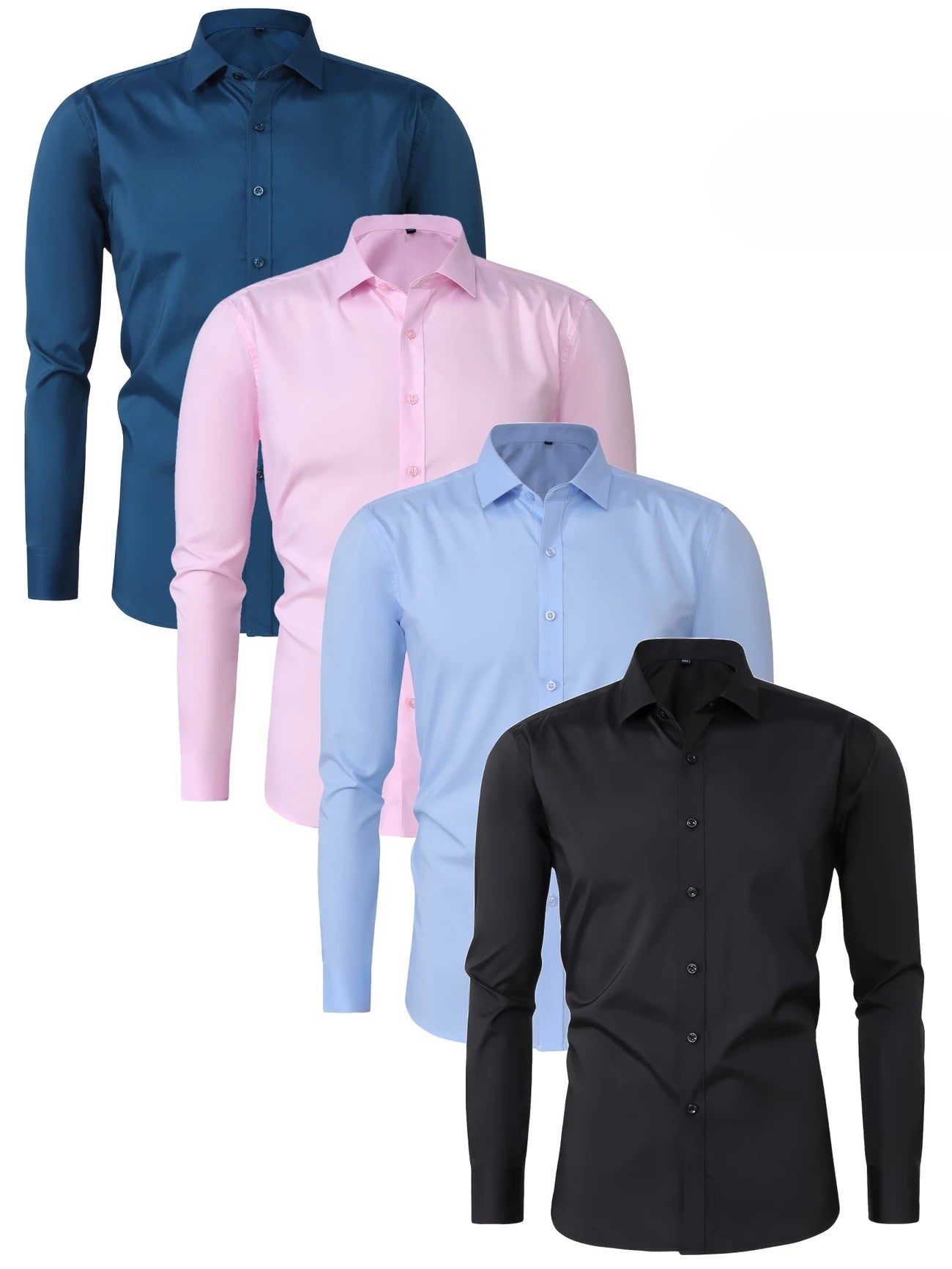 Varel | Camicia elegante a maniche lunghe con bottoni