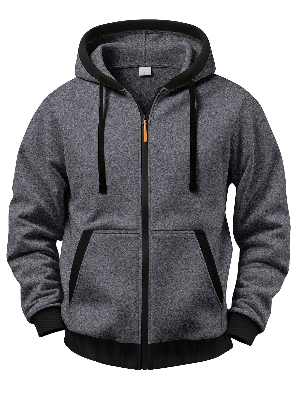 Varel | Maglione invernale rilassato con cappuccio, maniche lunghe e zip