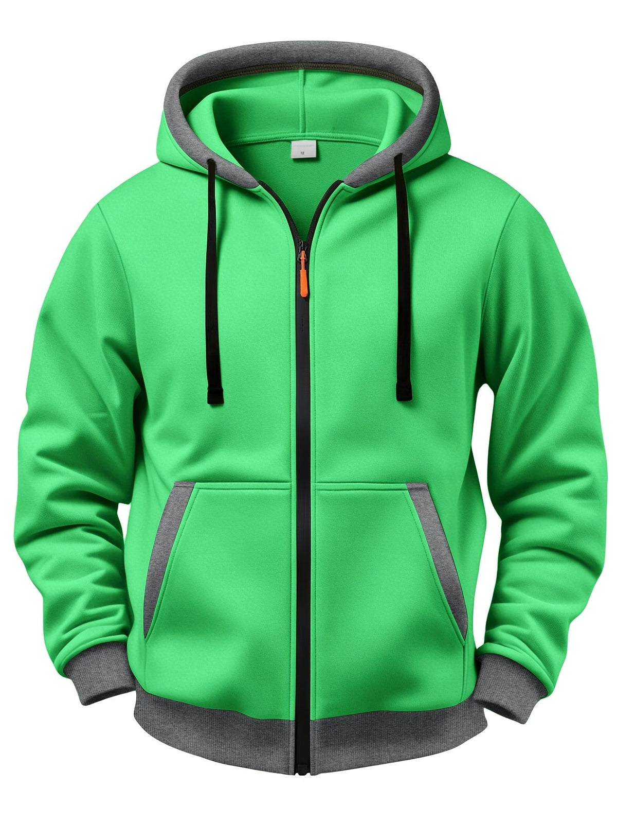 Varel | Maglione invernale rilassato con cappuccio, maniche lunghe e zip