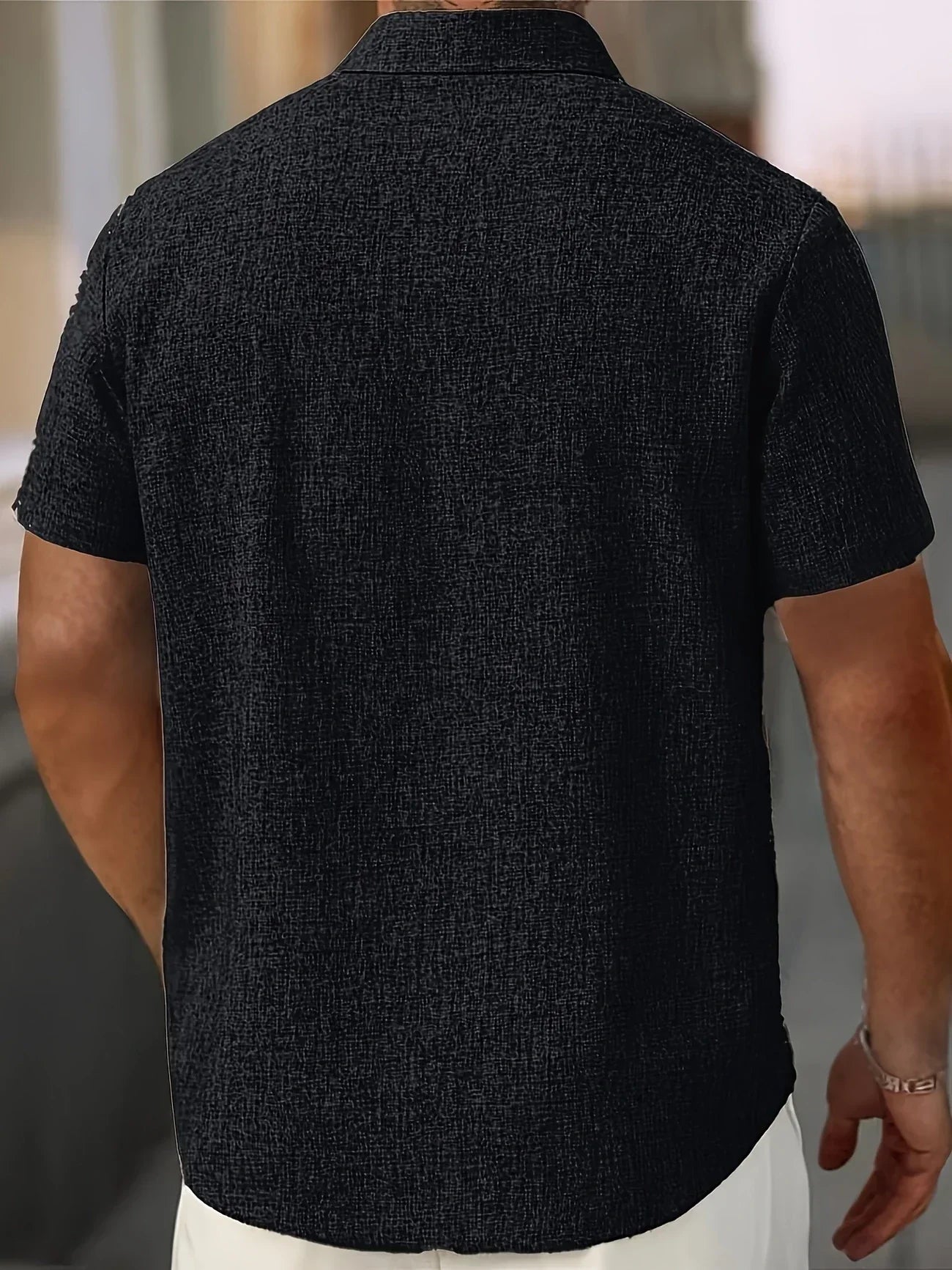 Varel | Camicia leggera a maniche corte in misto lino