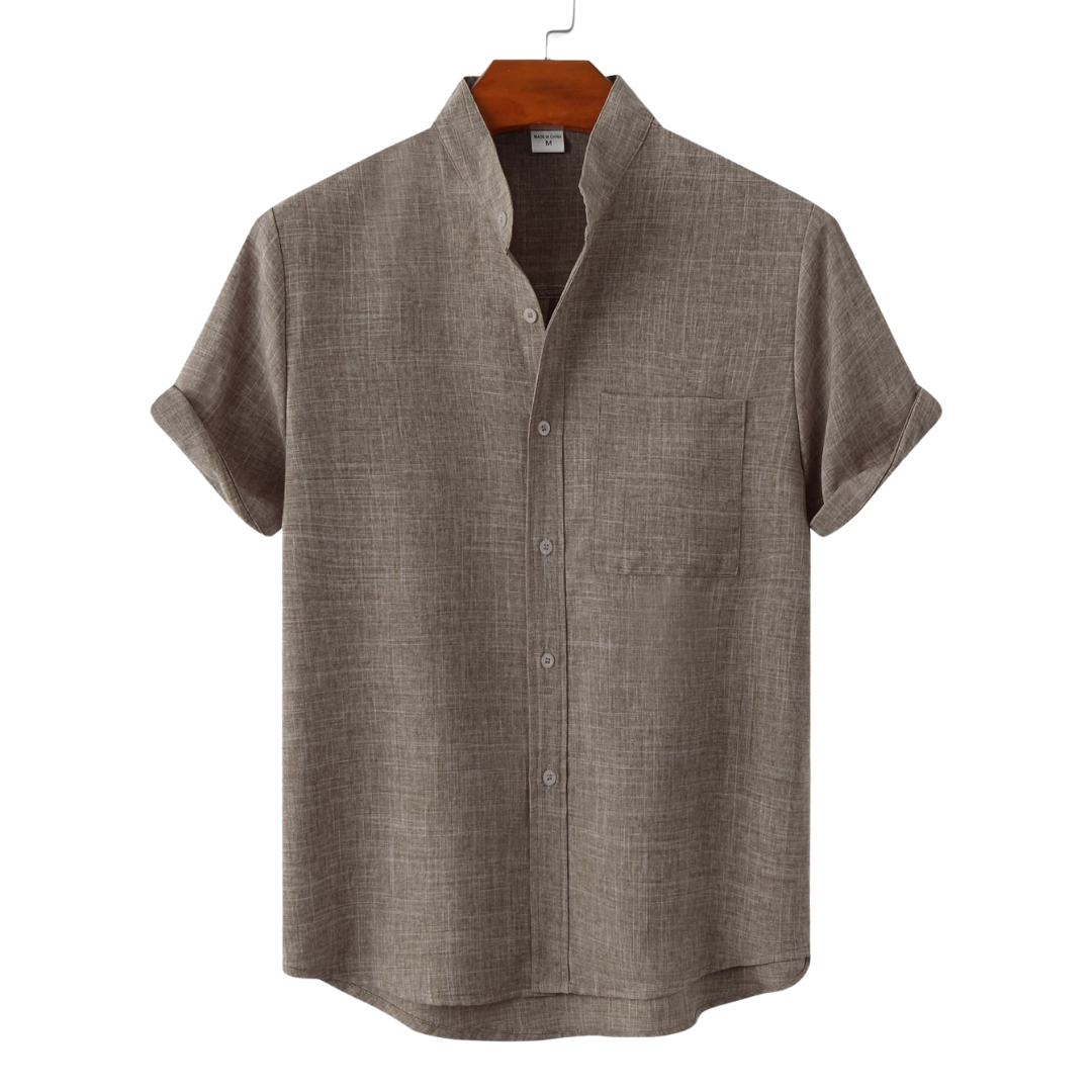Varel | Camicia in cotone unita con bottoni