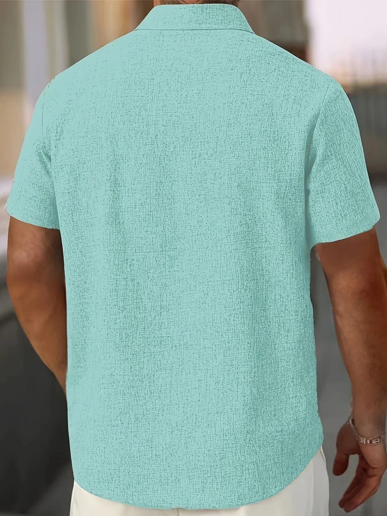Varel | Camicia leggera a maniche corte in misto lino