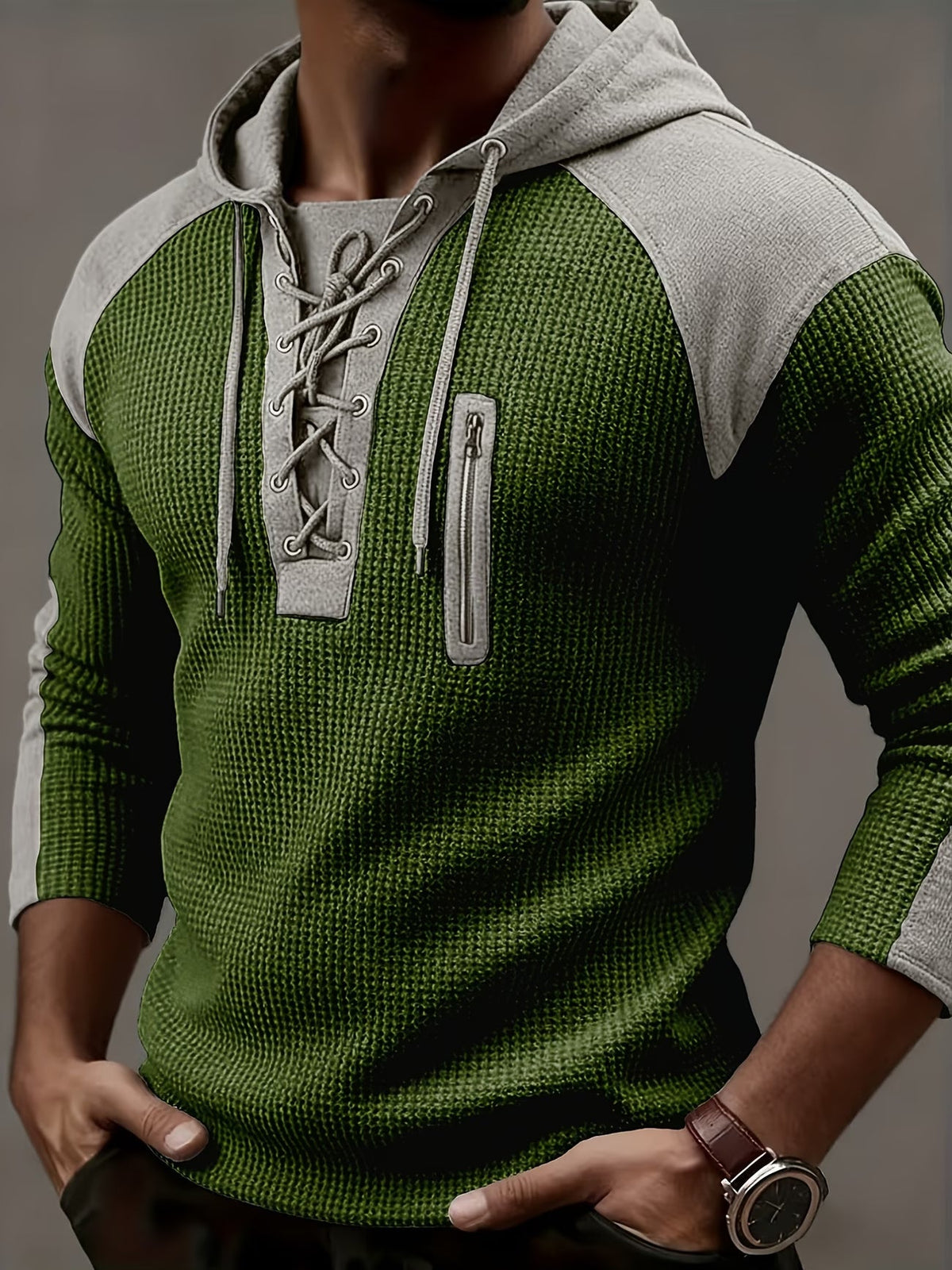 Varel | Maglione con cappuccio e texture a coste
