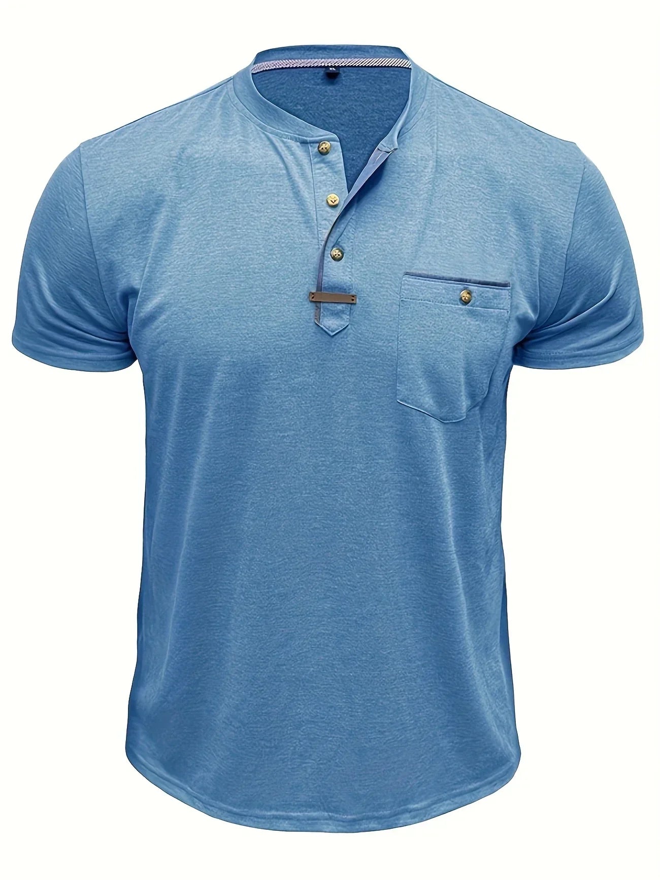 Varel | T-shirt elegante con colletto rotondo e tasca