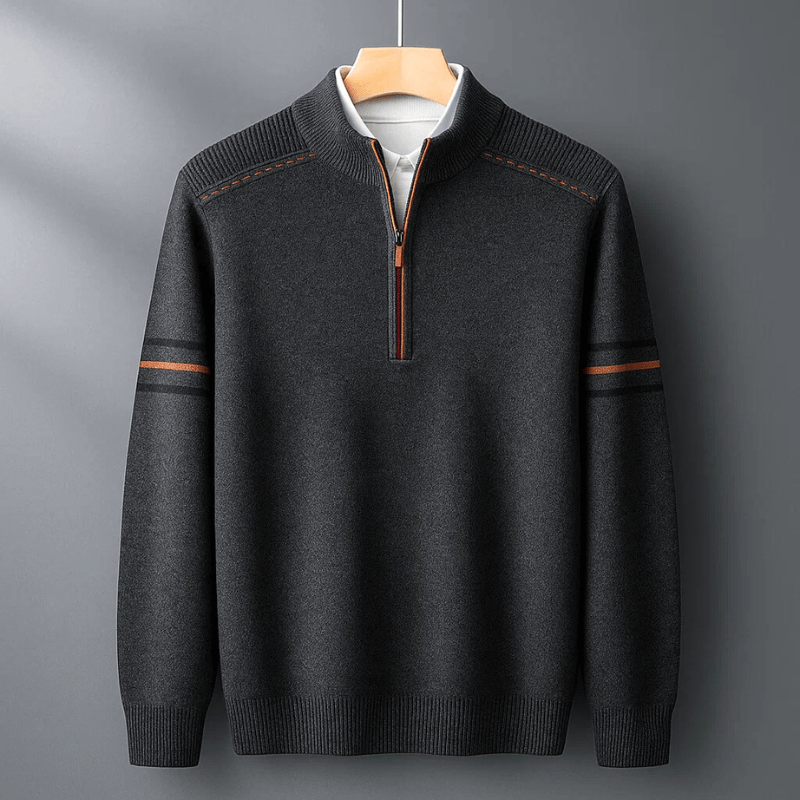 Varel | Maglione moderno a mezza zip