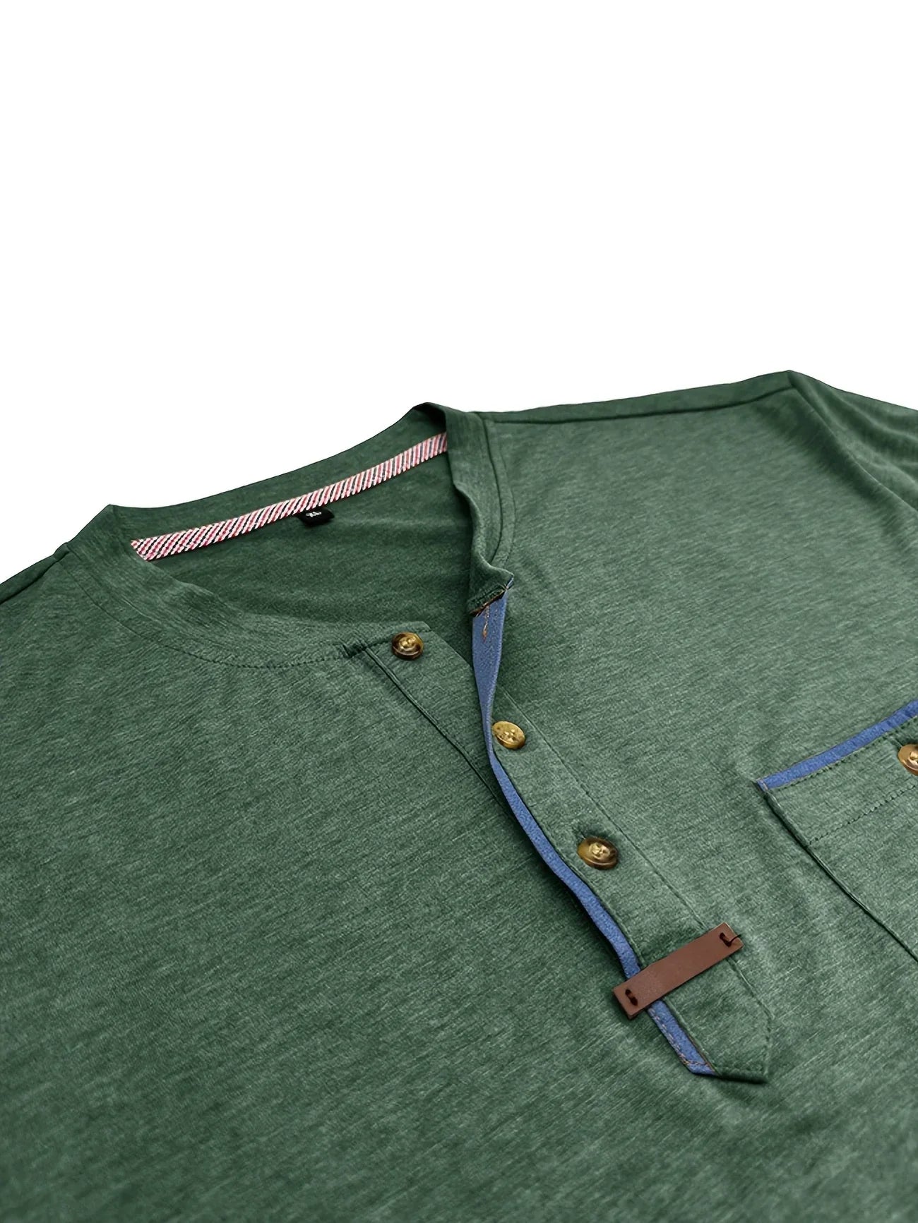 Varel | T-shirt elegante con colletto rotondo e tasca
