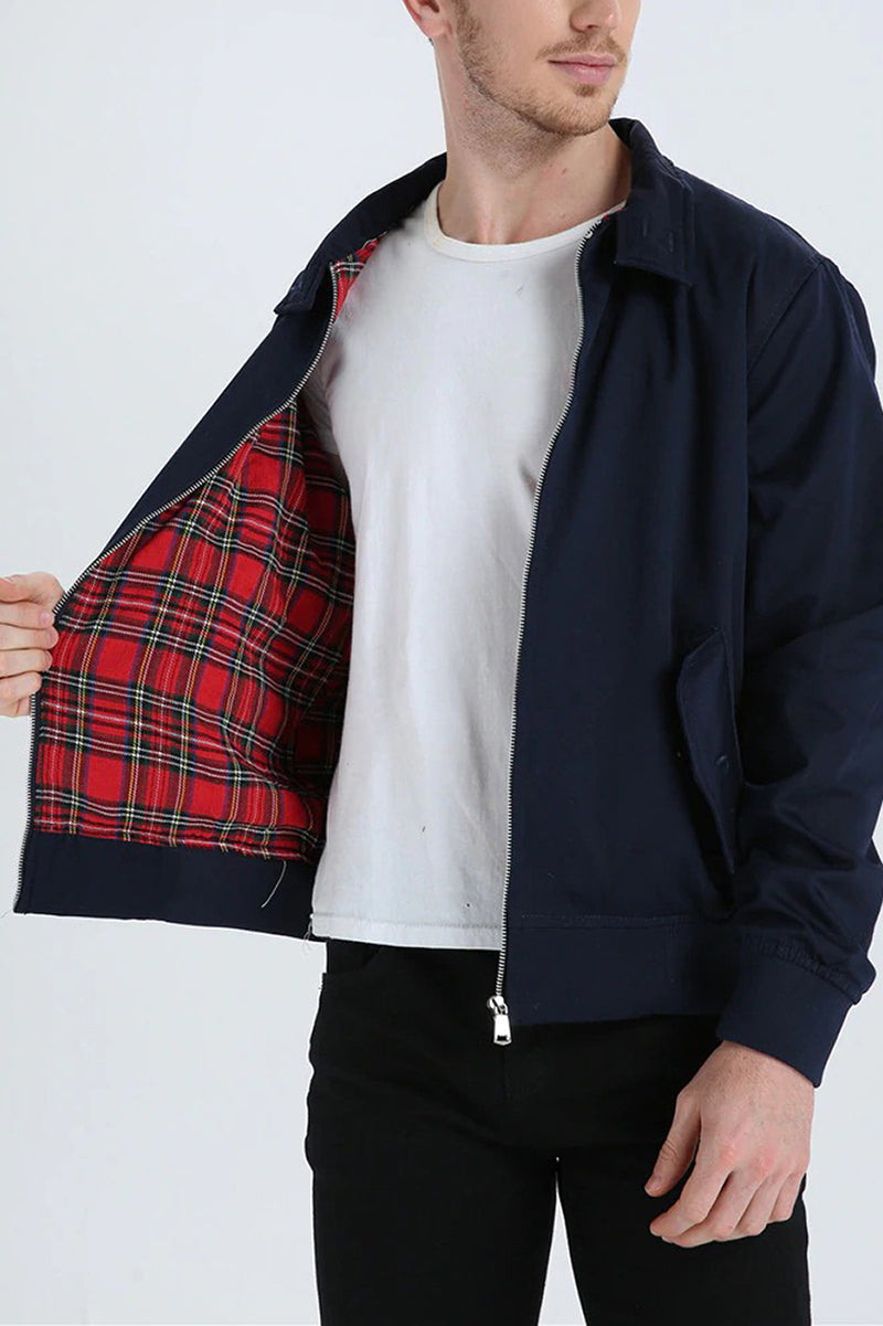Varel | Giacca Harrington con fodera tartan