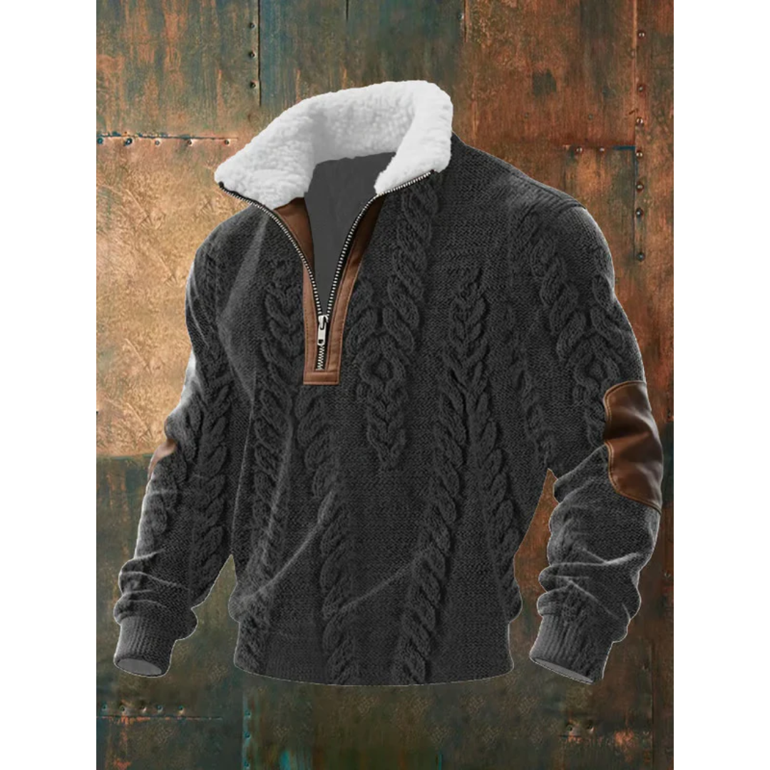 Varel | Maglione in pile con zip e collo alto