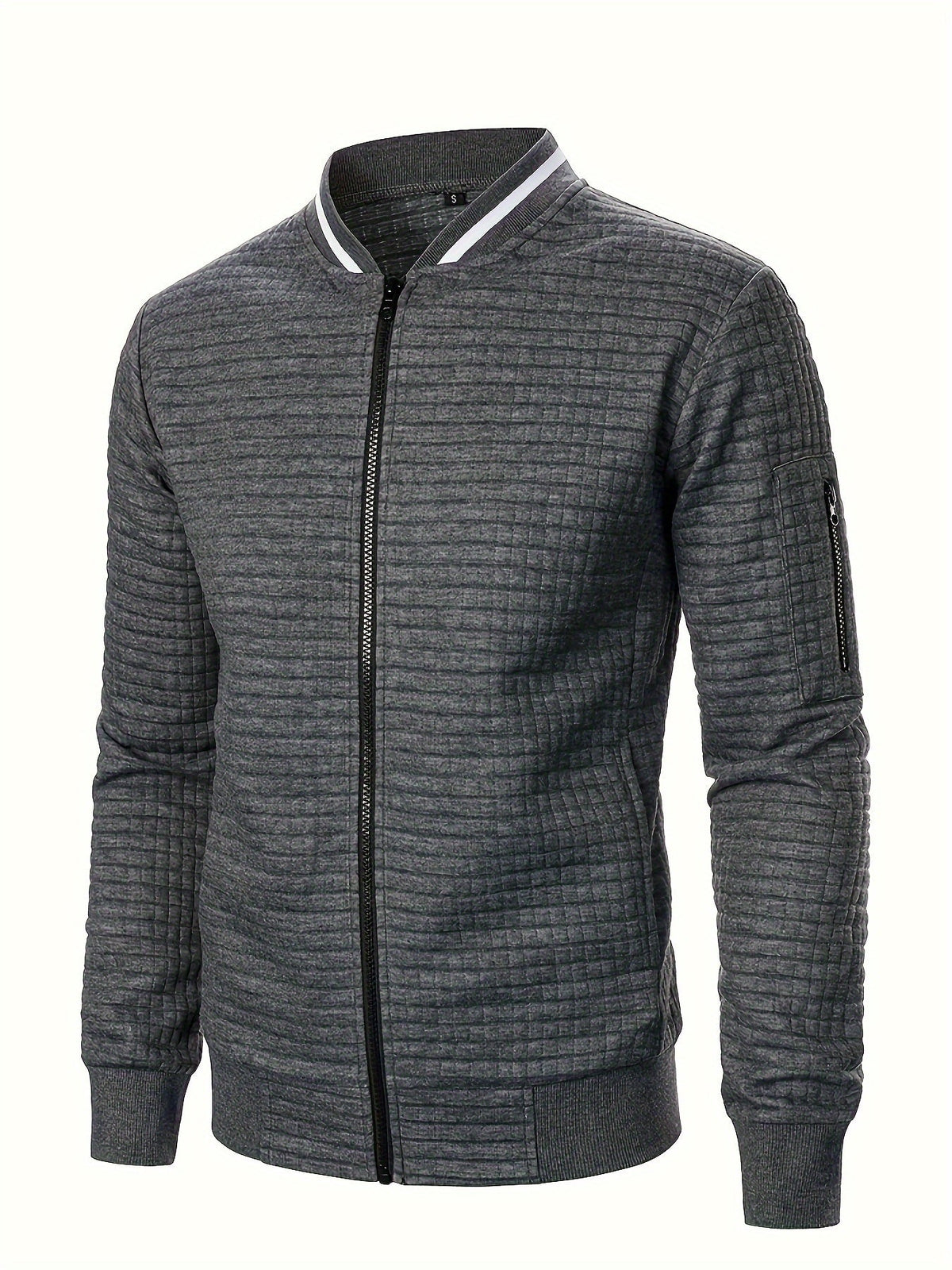 Varel | Giacca cardigan con collo rialzato e chiusura a zip