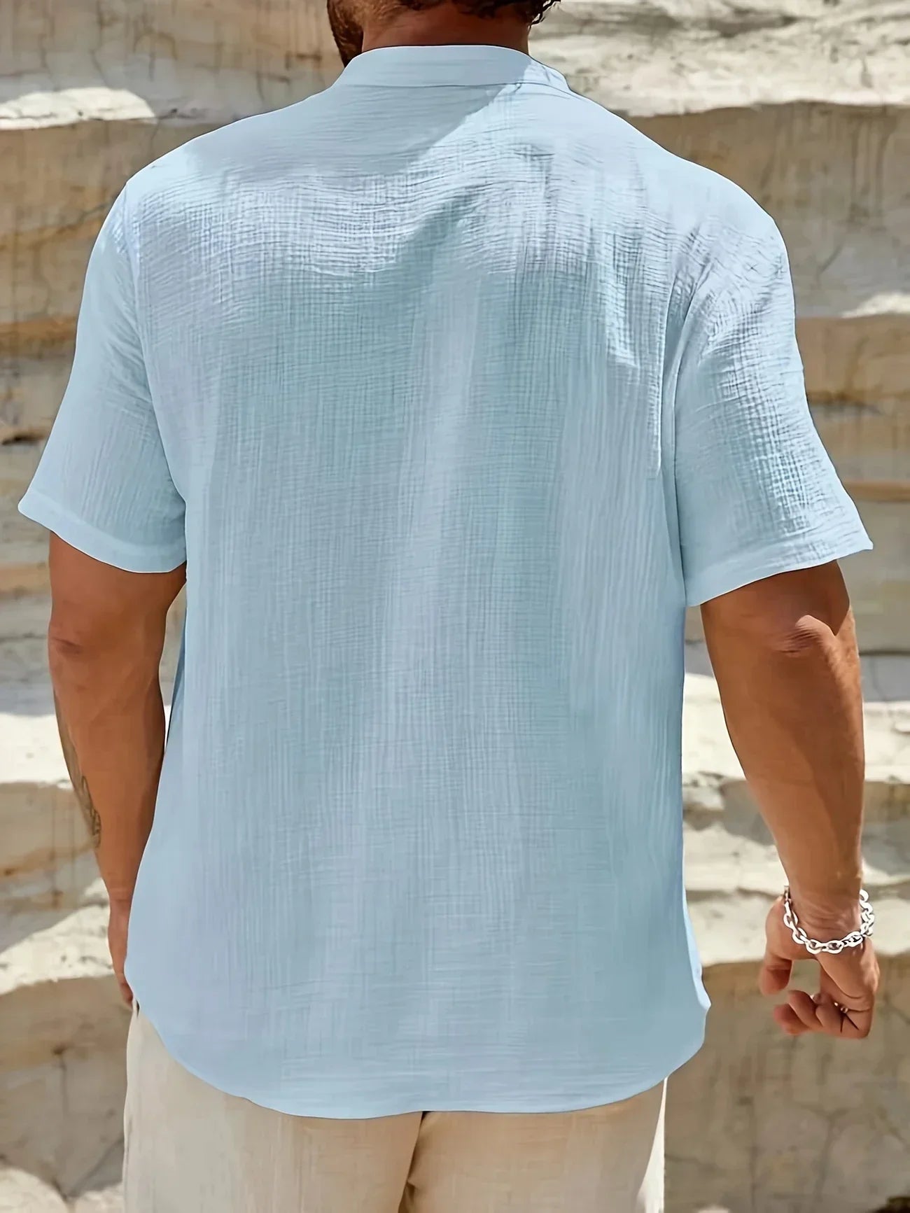 Varel | Camicia estiva elegante con colletto alto