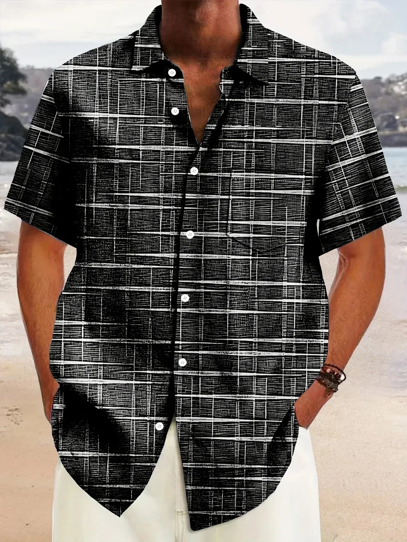 Varel | Camicia elegante a righe e quadri
