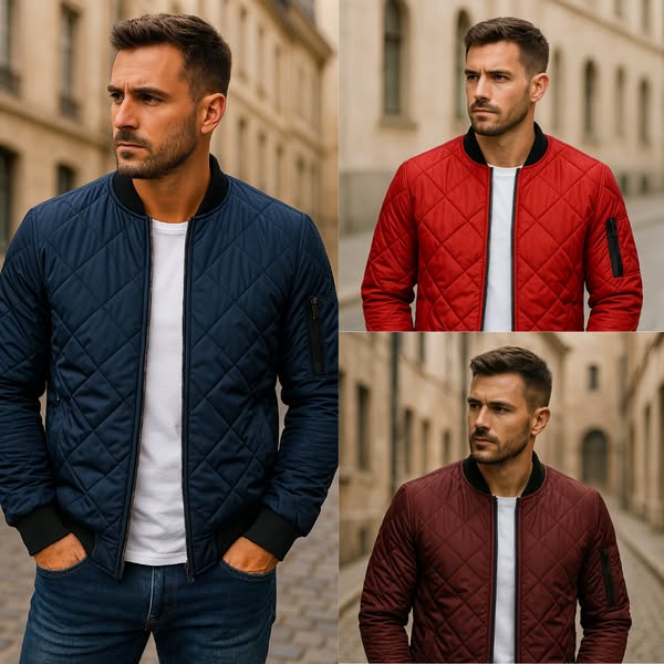Varel | Giacca in cotone a motivo rombo