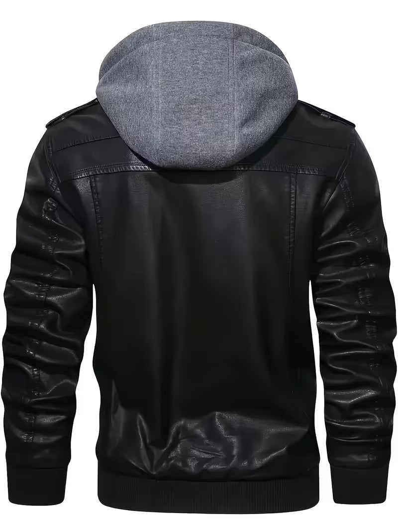 Varel | Giacca con cappuccio in ecopelle