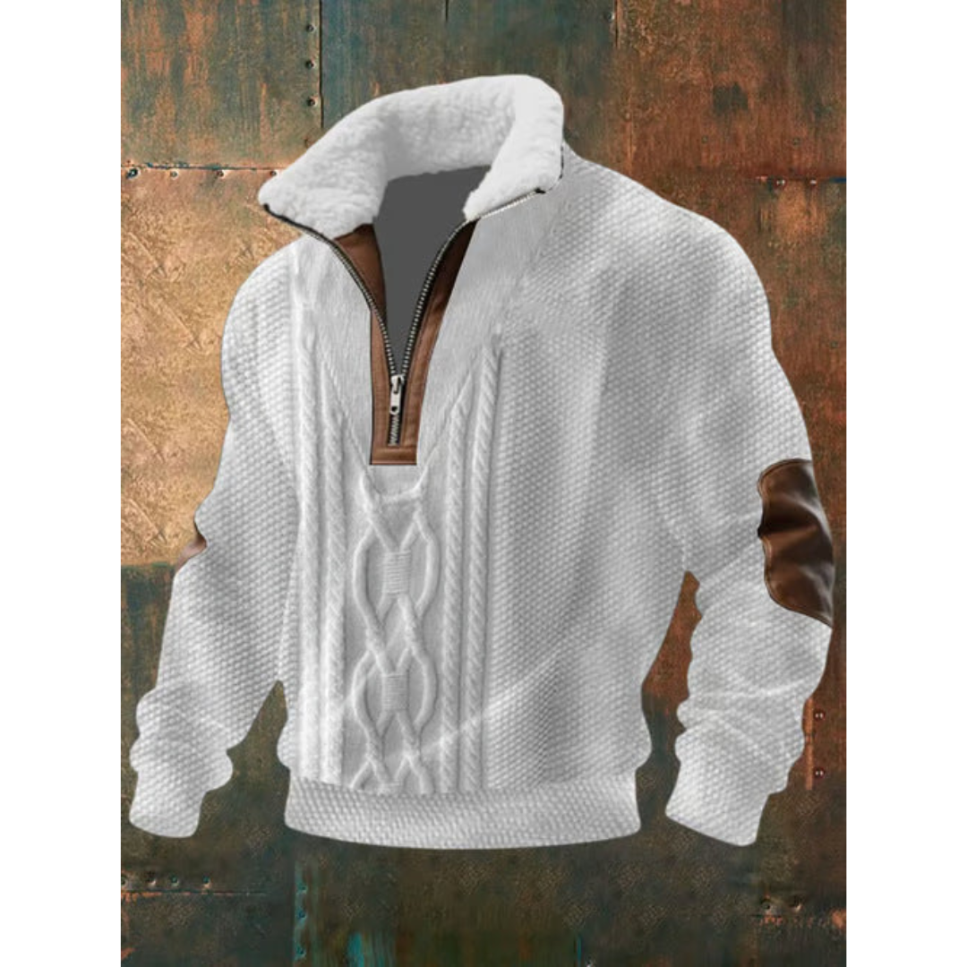 Varel | Maglione in pile con zip e collo alto