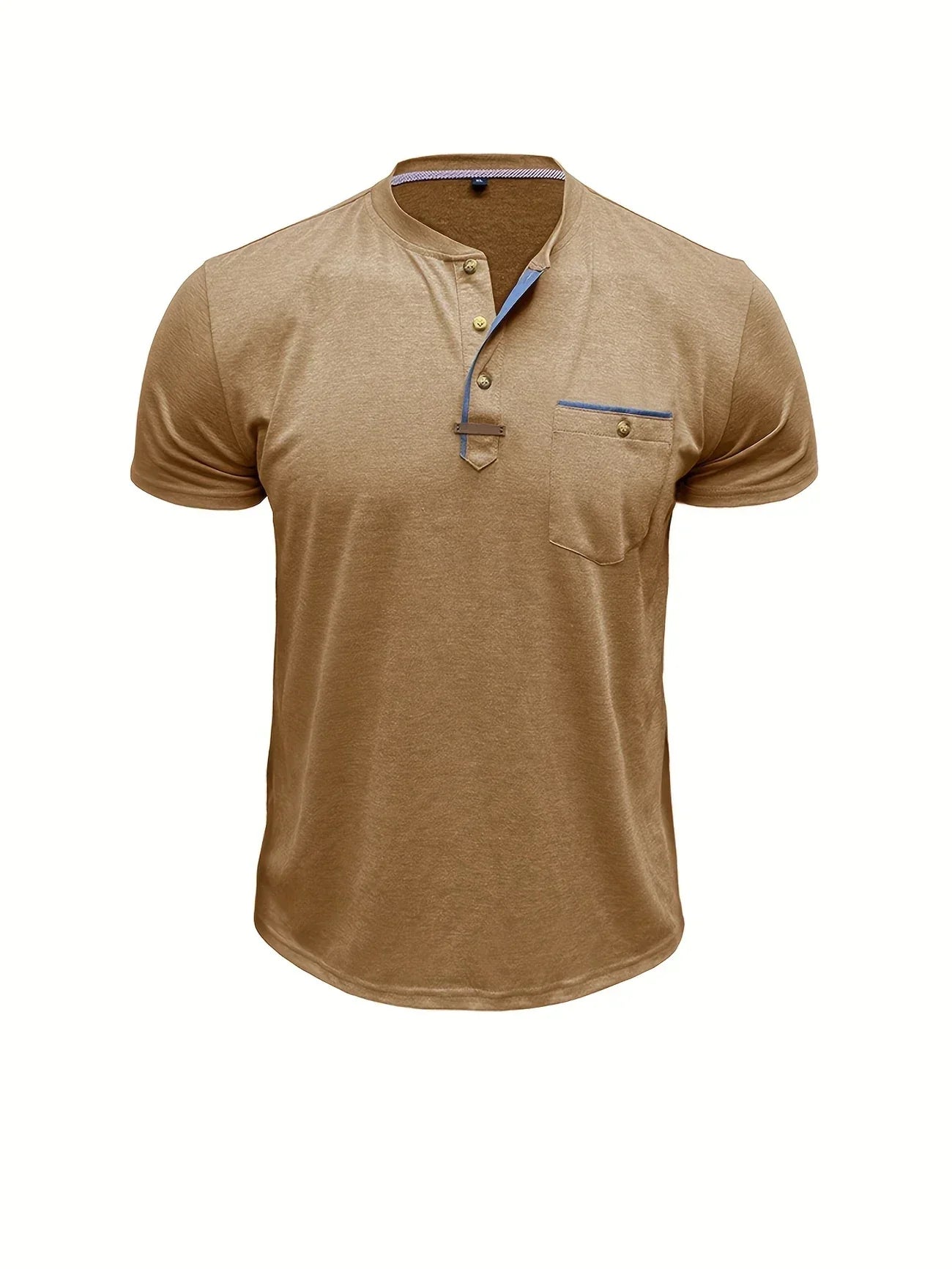 Varel | T-shirt elegante con colletto rotondo e tasca