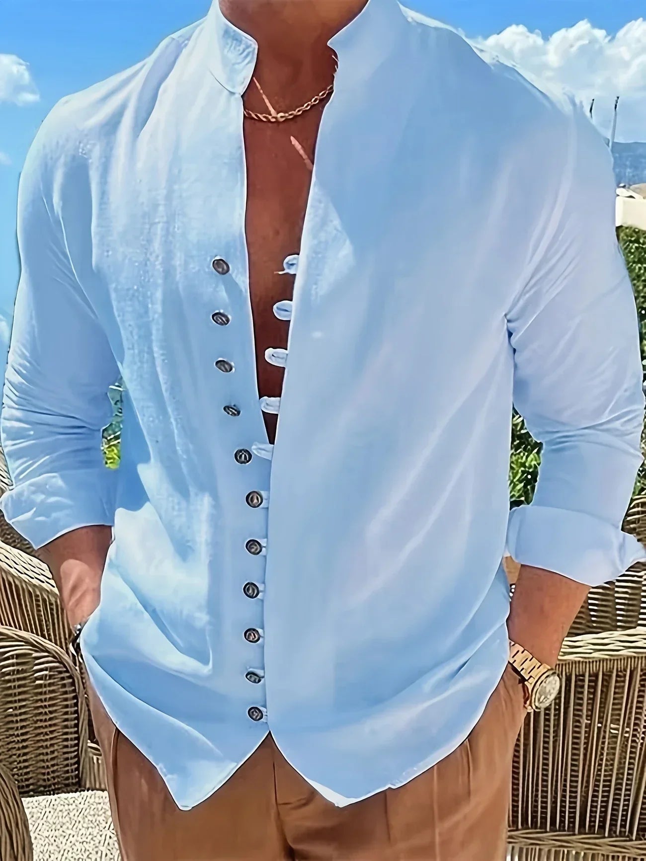 Varel | Camicia leggera in cotone a maniche lunghe