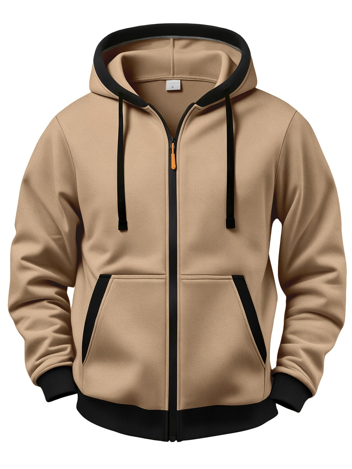 Varel | Maglione invernale rilassato con cappuccio, maniche lunghe e zip