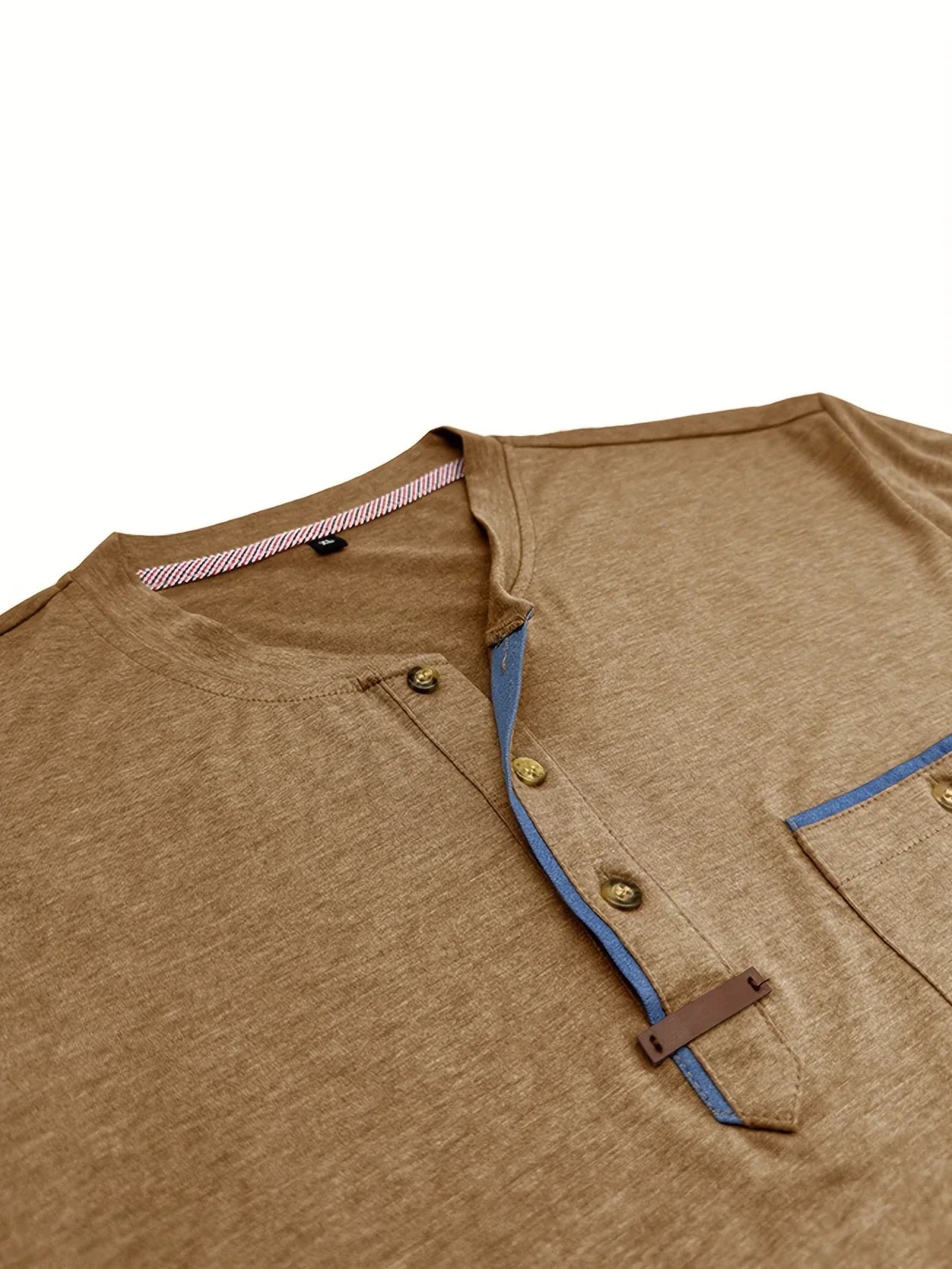 Varel | T-shirt elegante con colletto rotondo e tasca