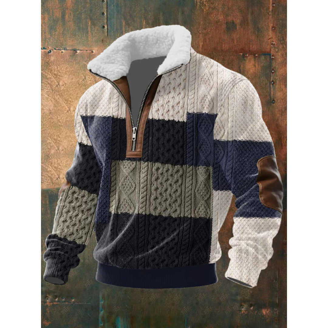 Varel | Maglione in pile con zip e collo alto