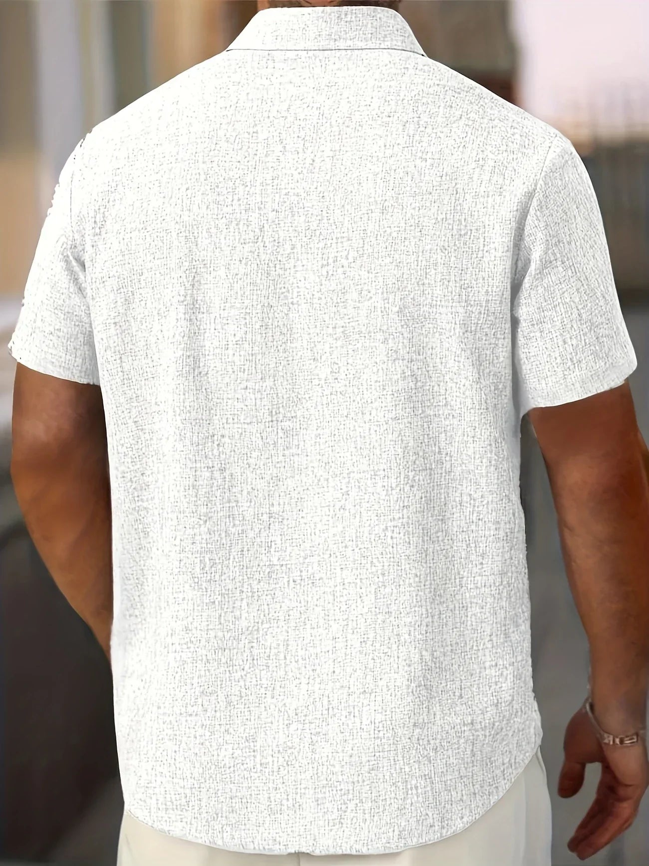 Varel | Camicia leggera a maniche corte in misto lino