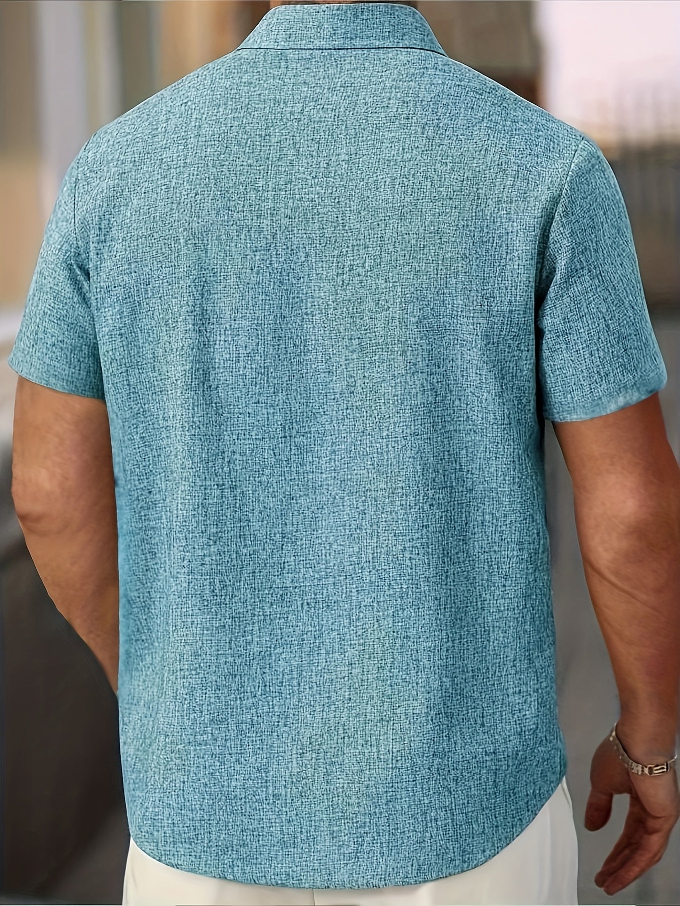 Varel | Camicia leggera a maniche corte in misto lino