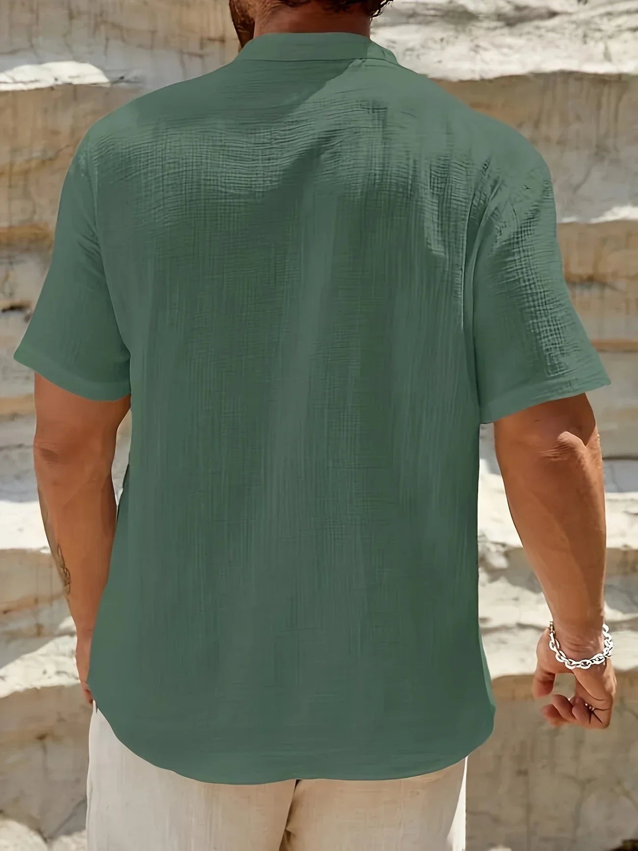 Varel | Camicia estiva elegante con colletto alto
