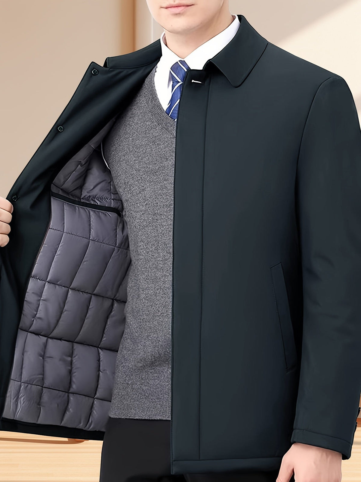 Varel | Giacca da uomo con collo a revers e chiusura a zip