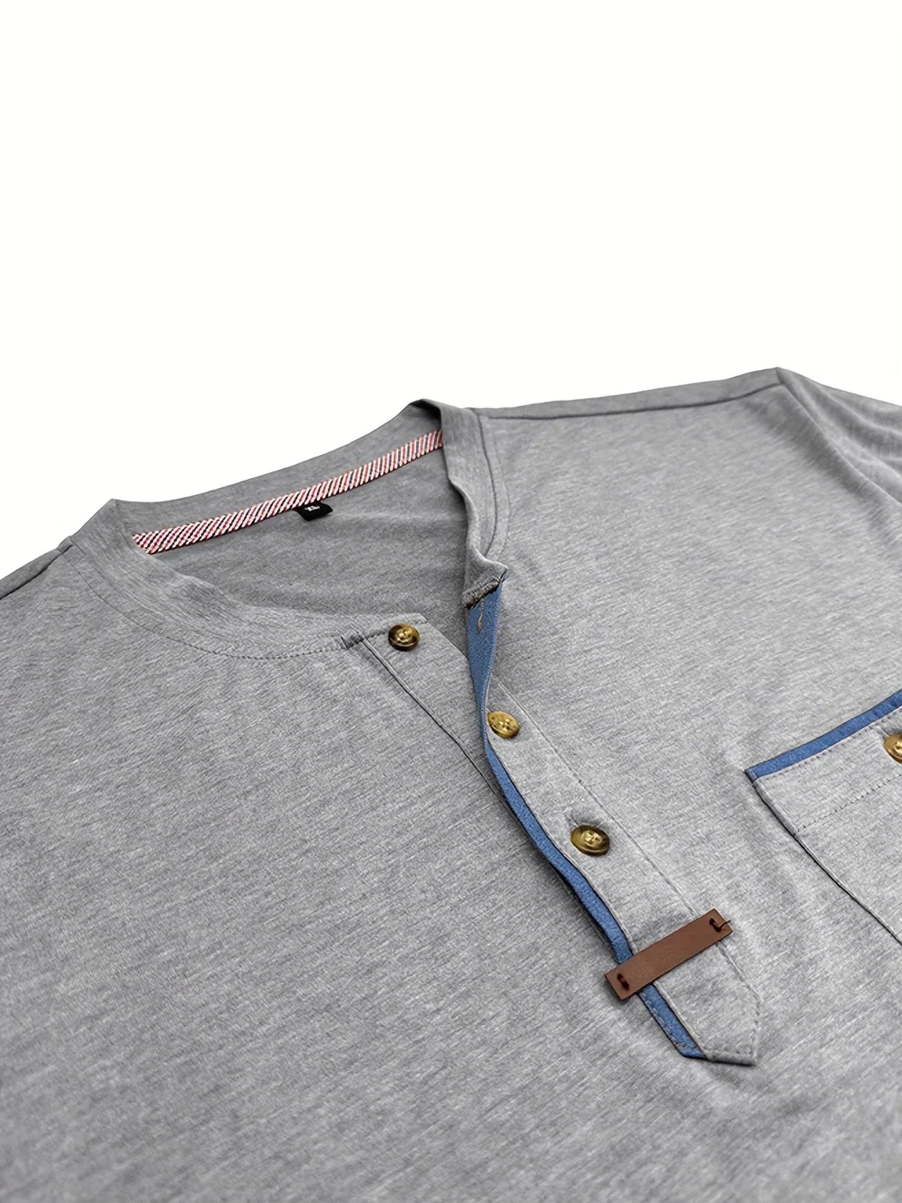 Varel | T-shirt elegante con colletto rotondo e tasca