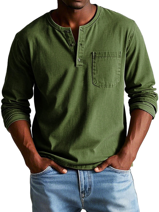 Varel | Camicia Vintage a Maniche Lunghe