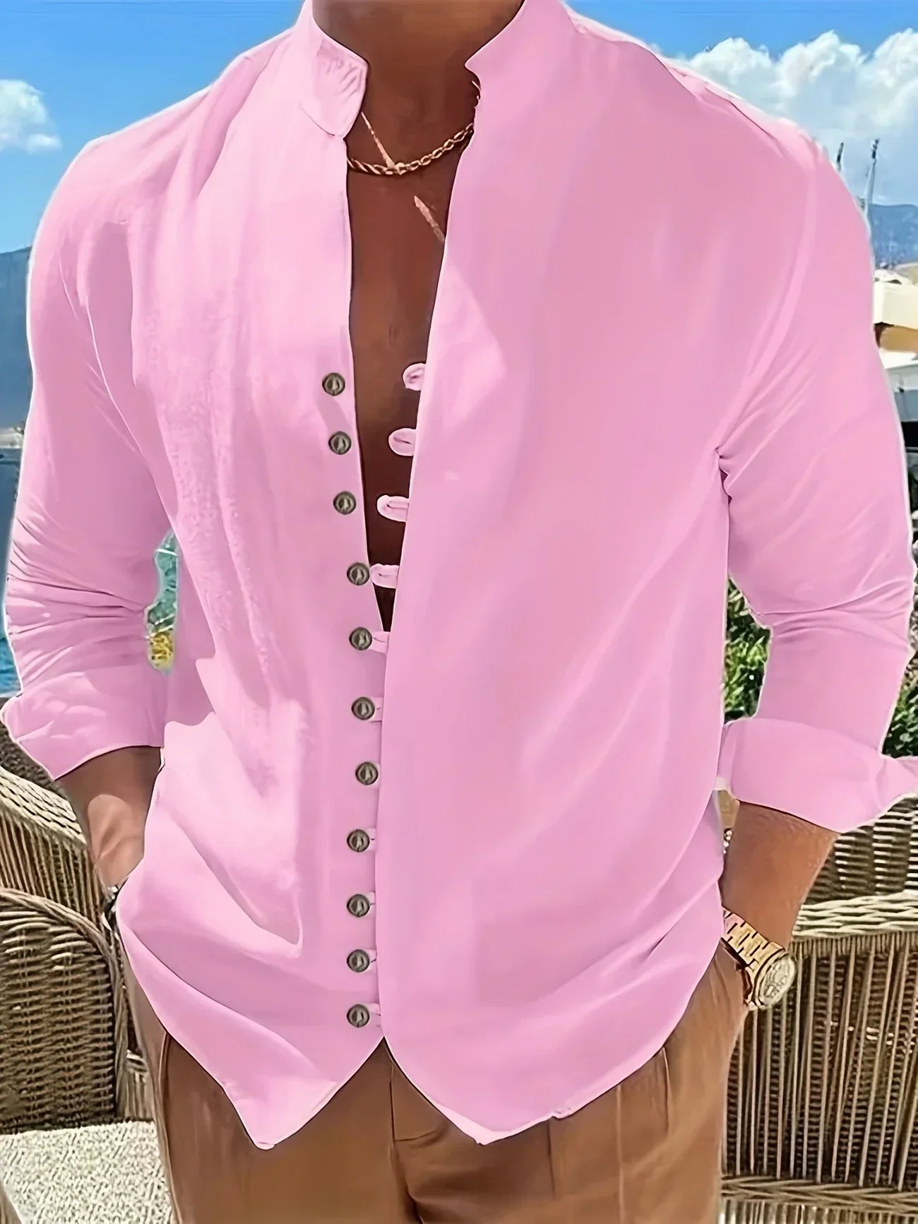 Varel | Camicia leggera in cotone a maniche lunghe