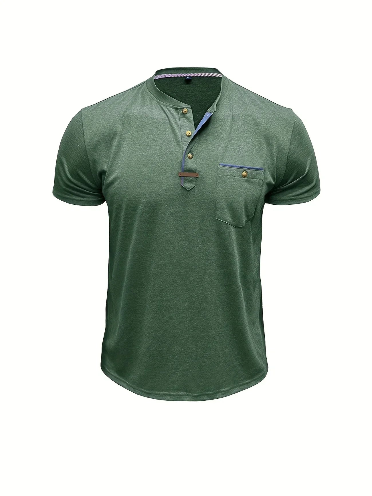 Varel | T-shirt elegante con colletto rotondo e tasca