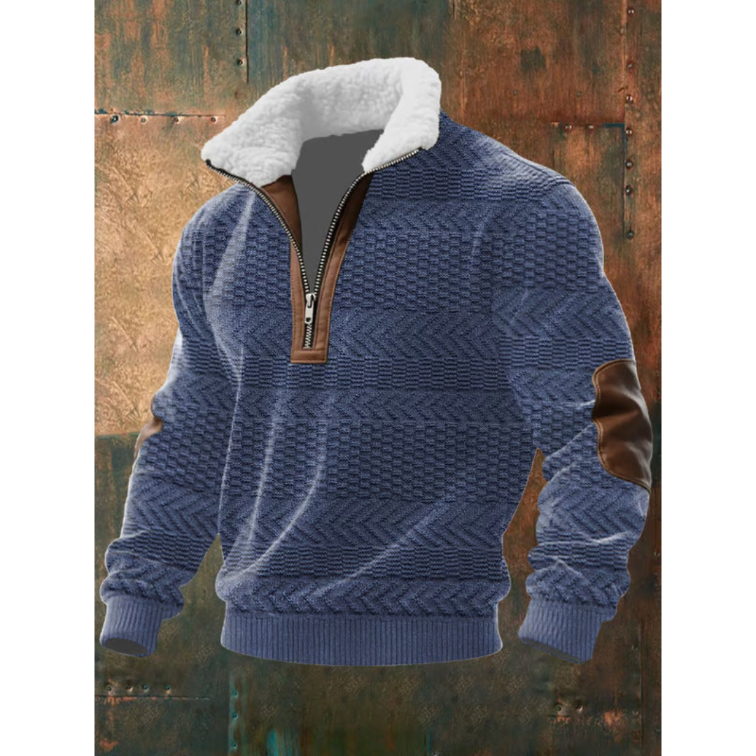Varel | Maglione in pile con zip e collo alto