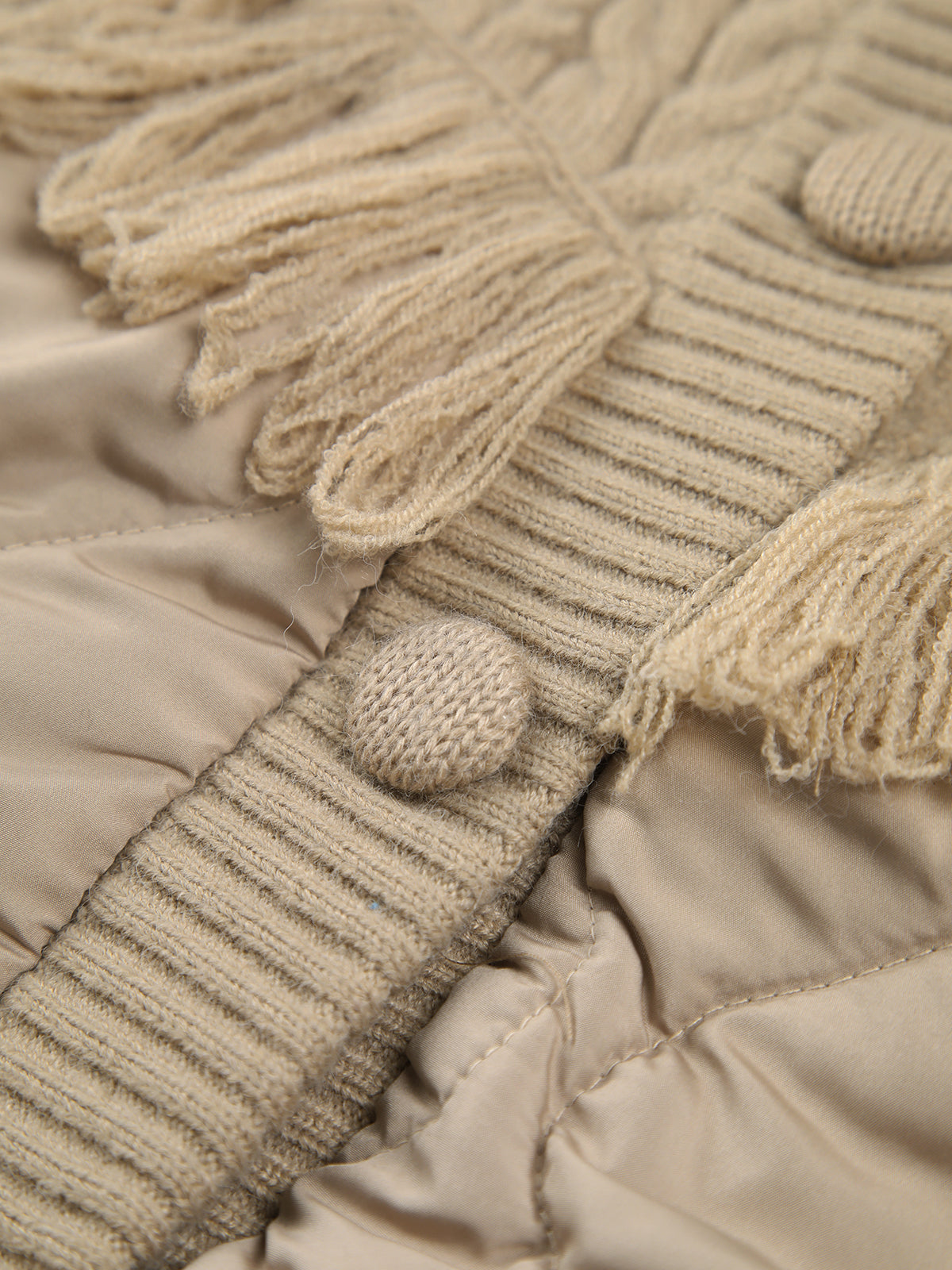 Varel | Giacca trapuntata in maglia intrecciata patchwork