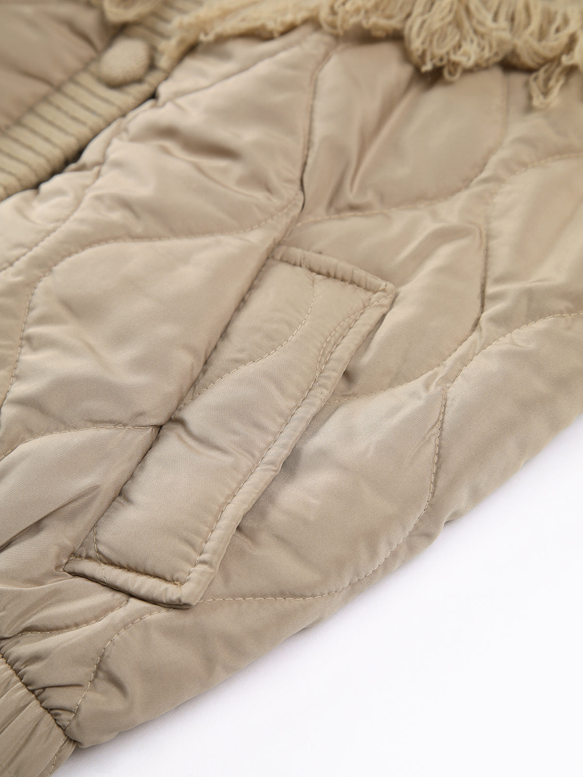 Varel | Giacca trapuntata in maglia intrecciata patchwork