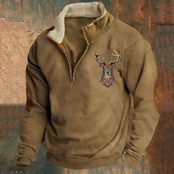 Varel | Maglione in pile con mezza zip