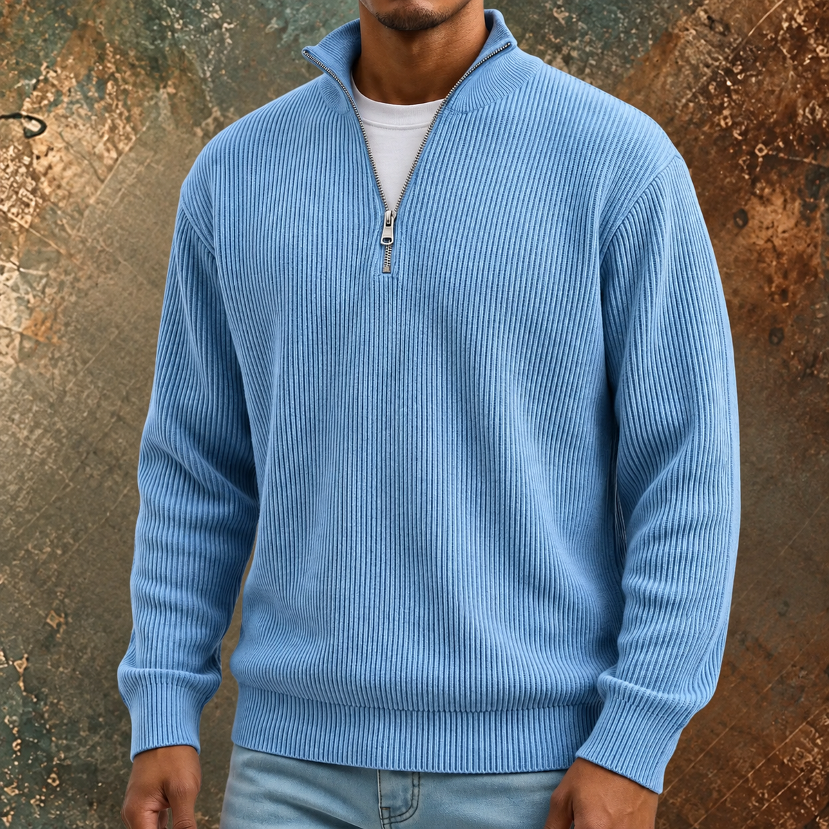 Varel | Maglione a mezza zip con maniche lung